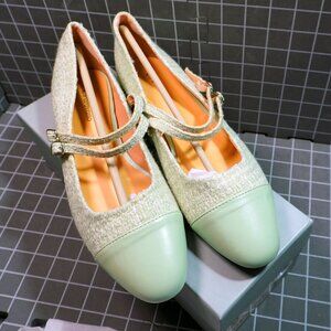 C Paravano Ballet Mary Jane Round Toe Flats Size 10